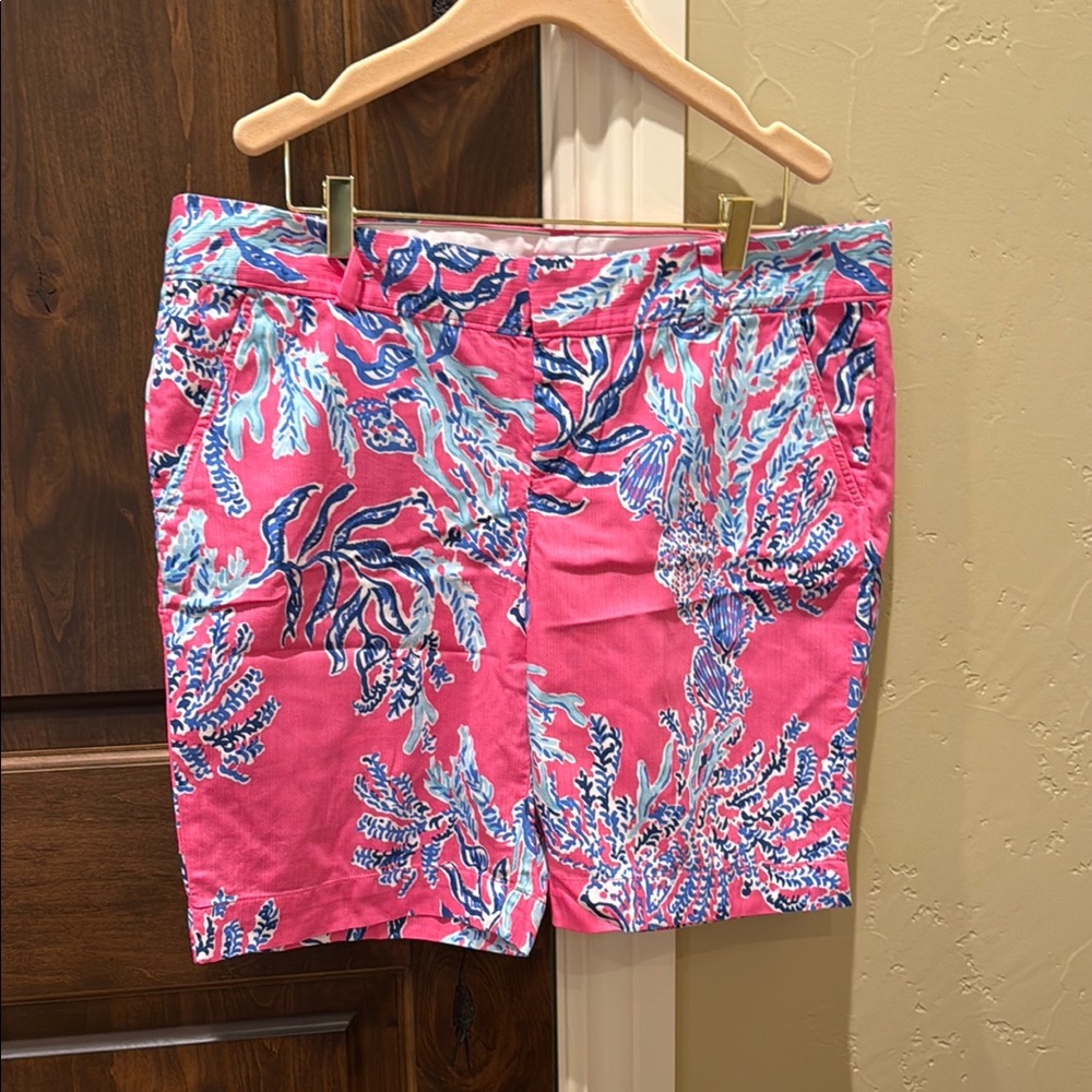 Lilly Pulitzer Pink and Blue Patterned Shorts